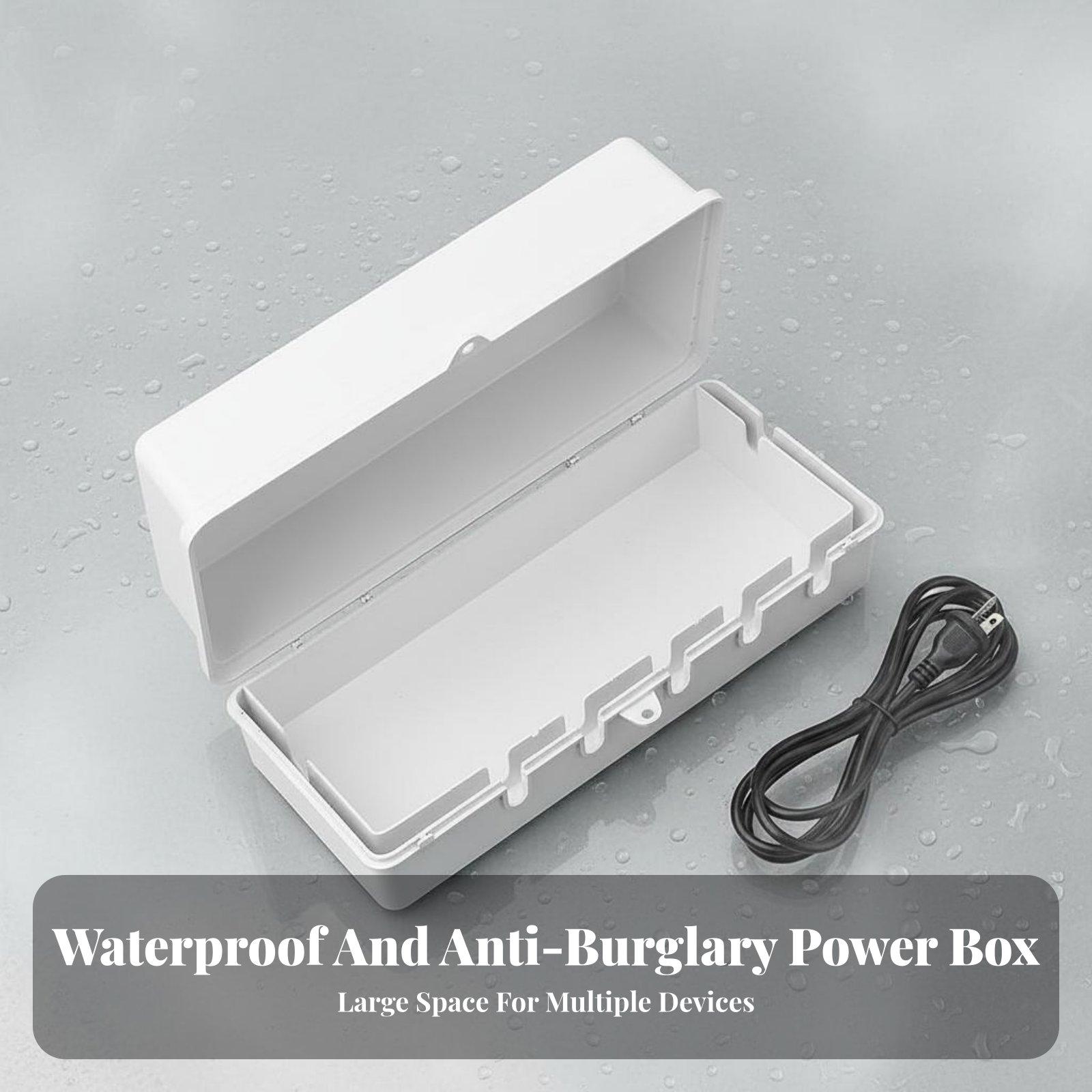 Outdoor Power Strip - Scatola Impermeabile per Multiprese, Antipolvere e