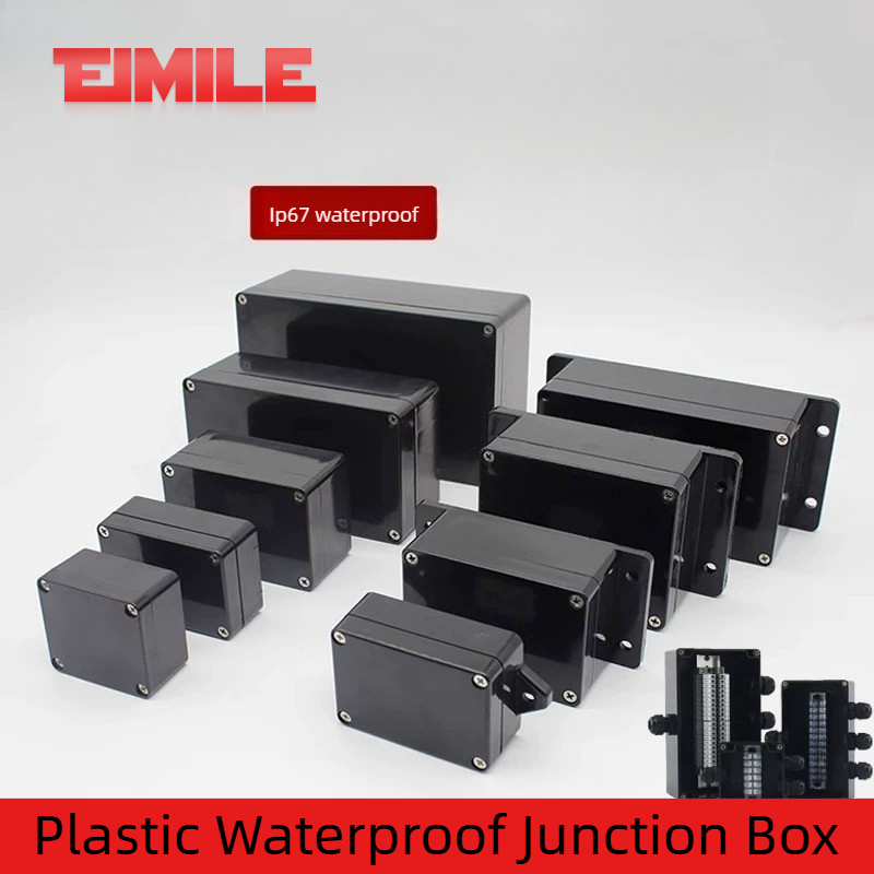 Outdoor Power Supply Box - Scatola di Giunzione Impermeabile Nera Tipo