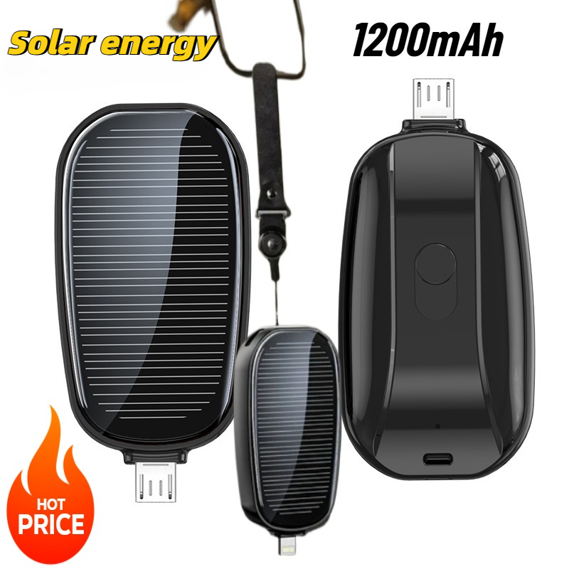 Outdoor Power Distribution Panel - Mini power bank solare da 1200mAh,