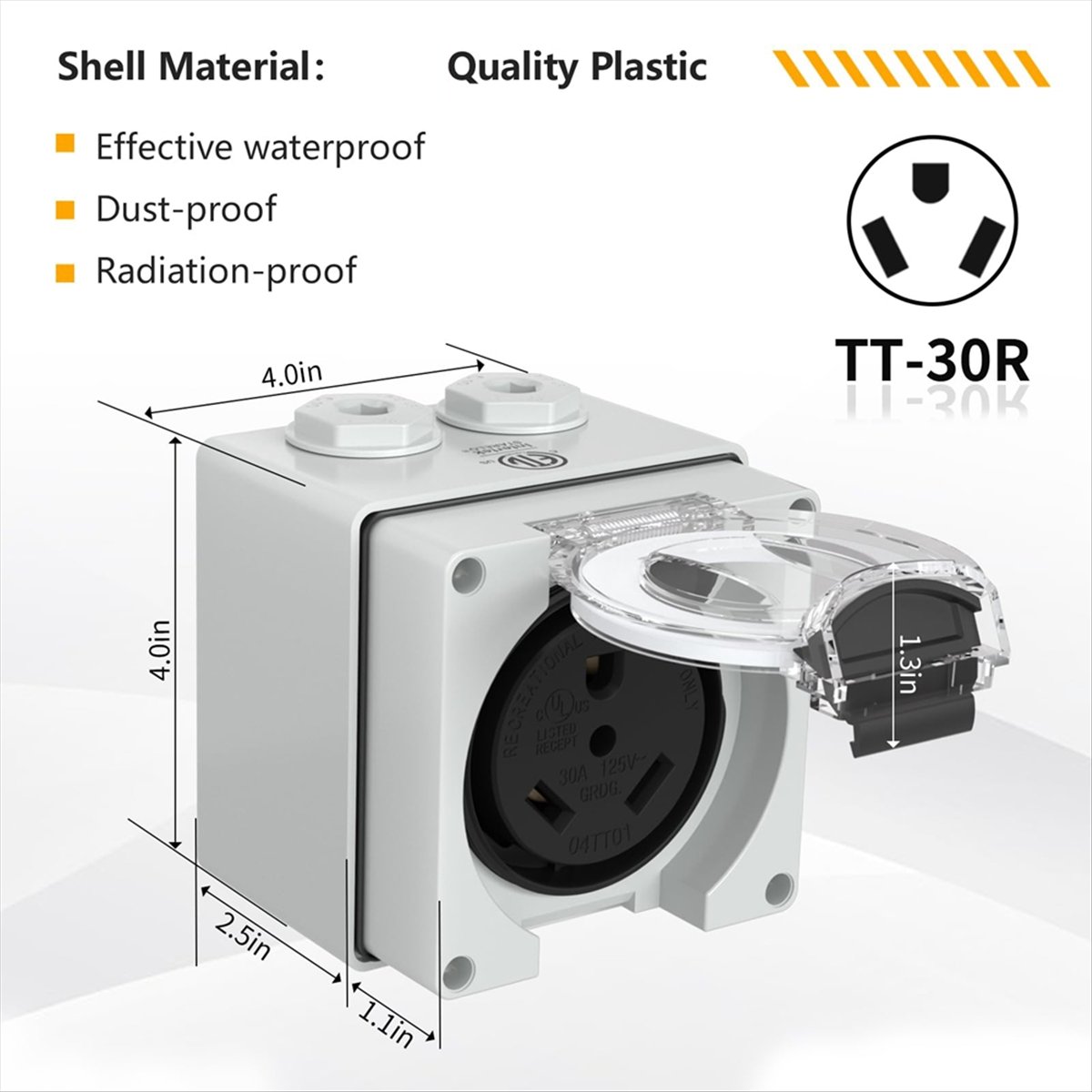 Outdoor Power Receptacle Box - HHTL Scatola di derivazione elettrica da