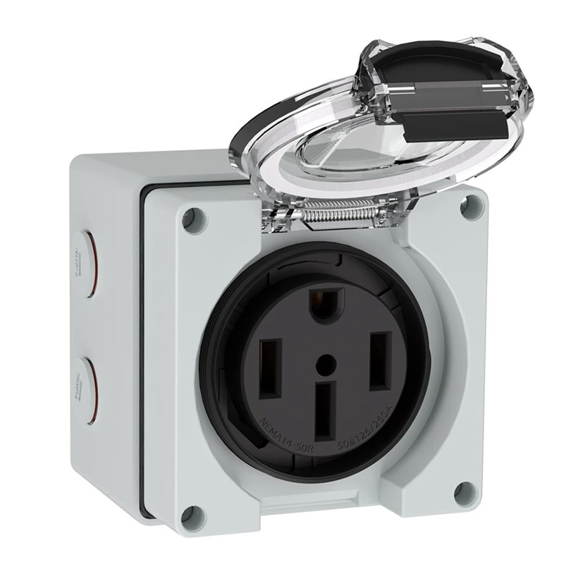 Outdoor Power Receptacle Box - T21C 6X 50Amp Power Outlet Box,
