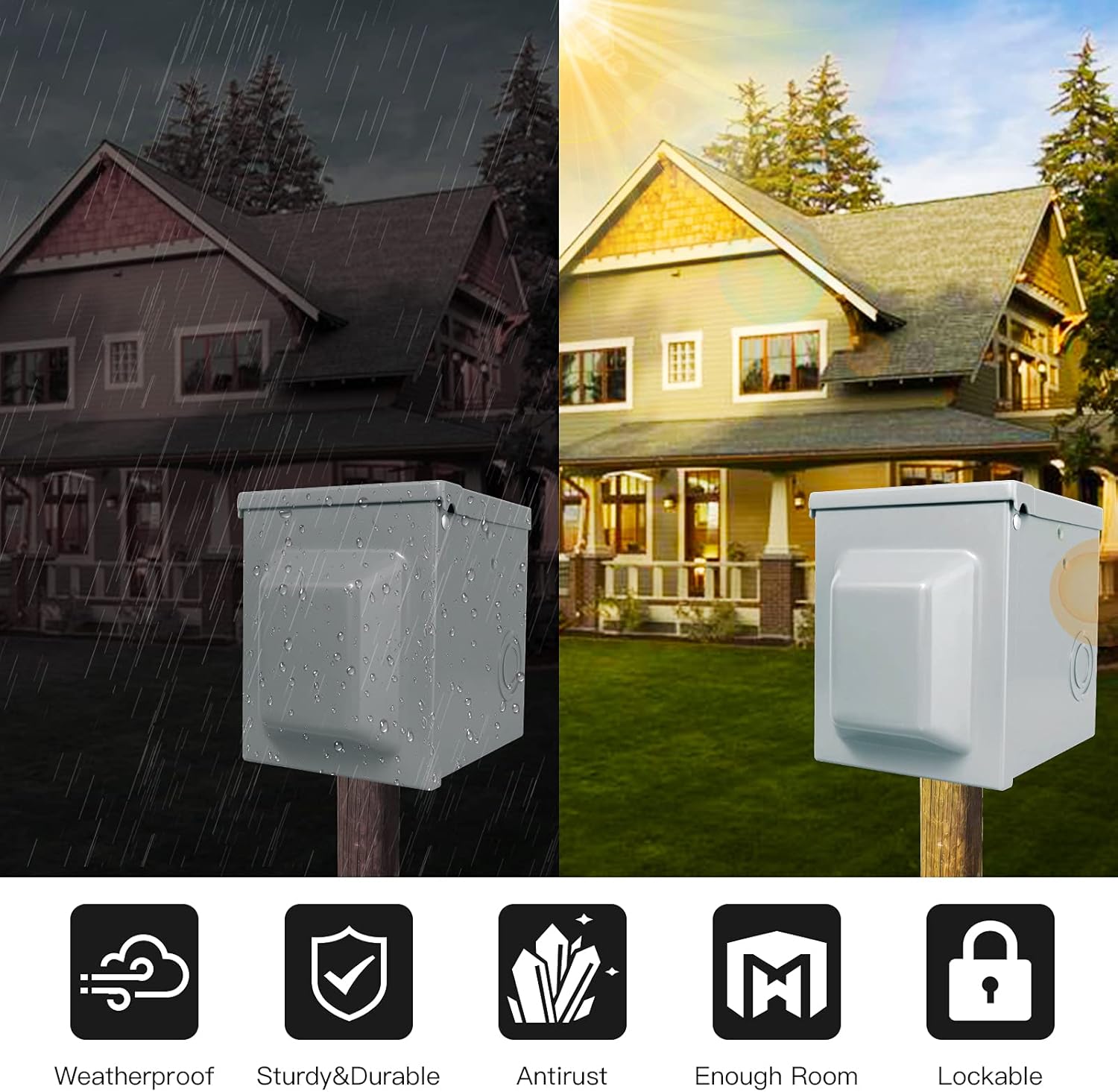 Scatola presa di corrente per  - Outdoor Power Receptacle Box recensione e prezzo