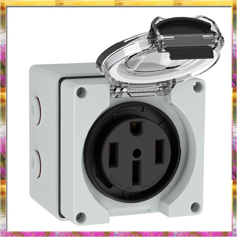 AA46 HOT-50Amp Scatola presa d - Outdoor Power Receptacle Box recensione e prezzo